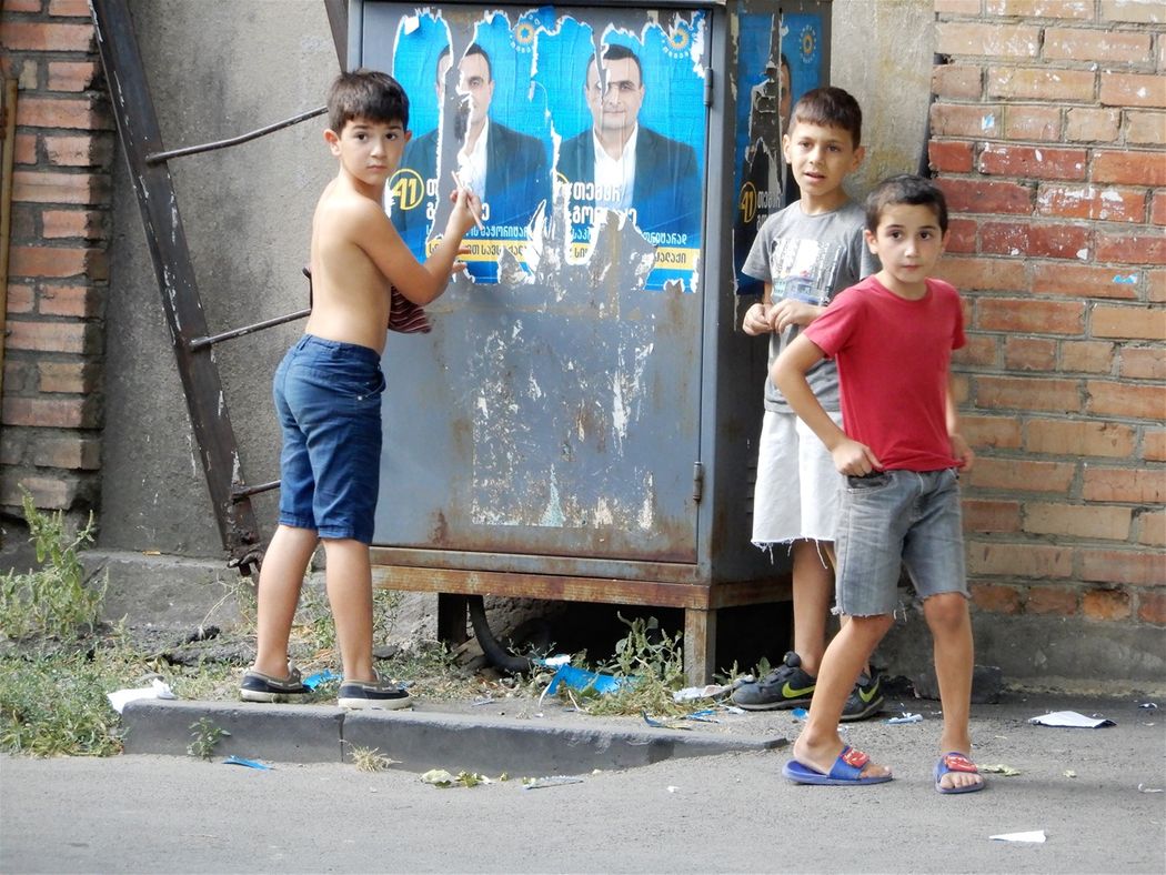 Kids playing in the streets of Old Tbilisi