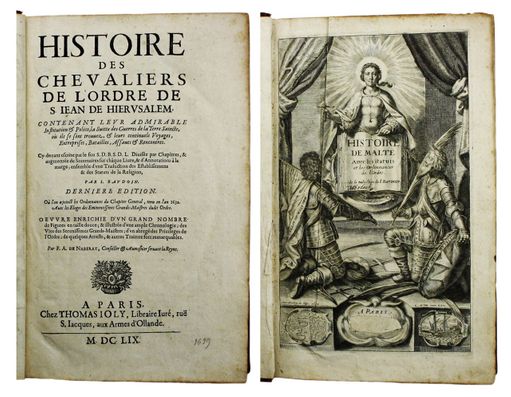 An Illustrated History of the Order of St John, the Knights Hospitaller, by Giacomo BOSIO. Published in Paris in 1659.