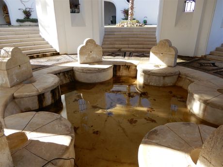 The six springs in the small Rotunda.