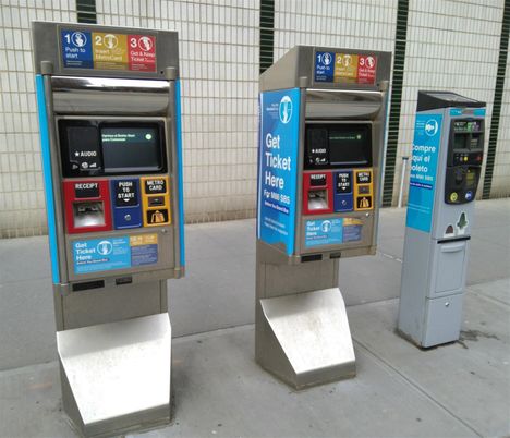 Ticket machines at a SBS bus stop.