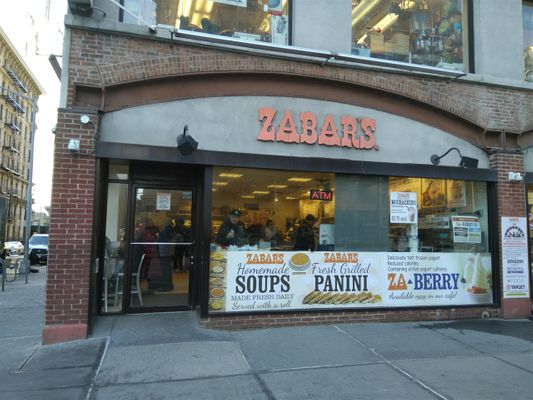 Zabar's cafe occupies the small space of the original 1934 shop.