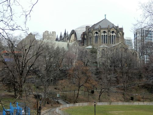 The Cathedral of Saint John the Devine, seen from the park.
