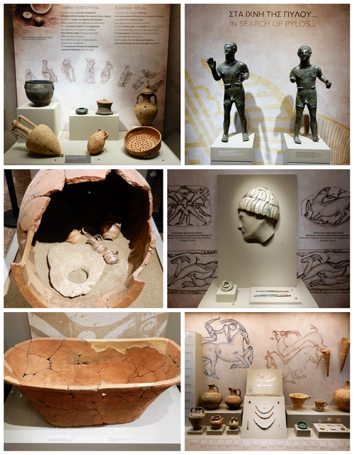 Artifacts of the Niokastro museum exhibitions.