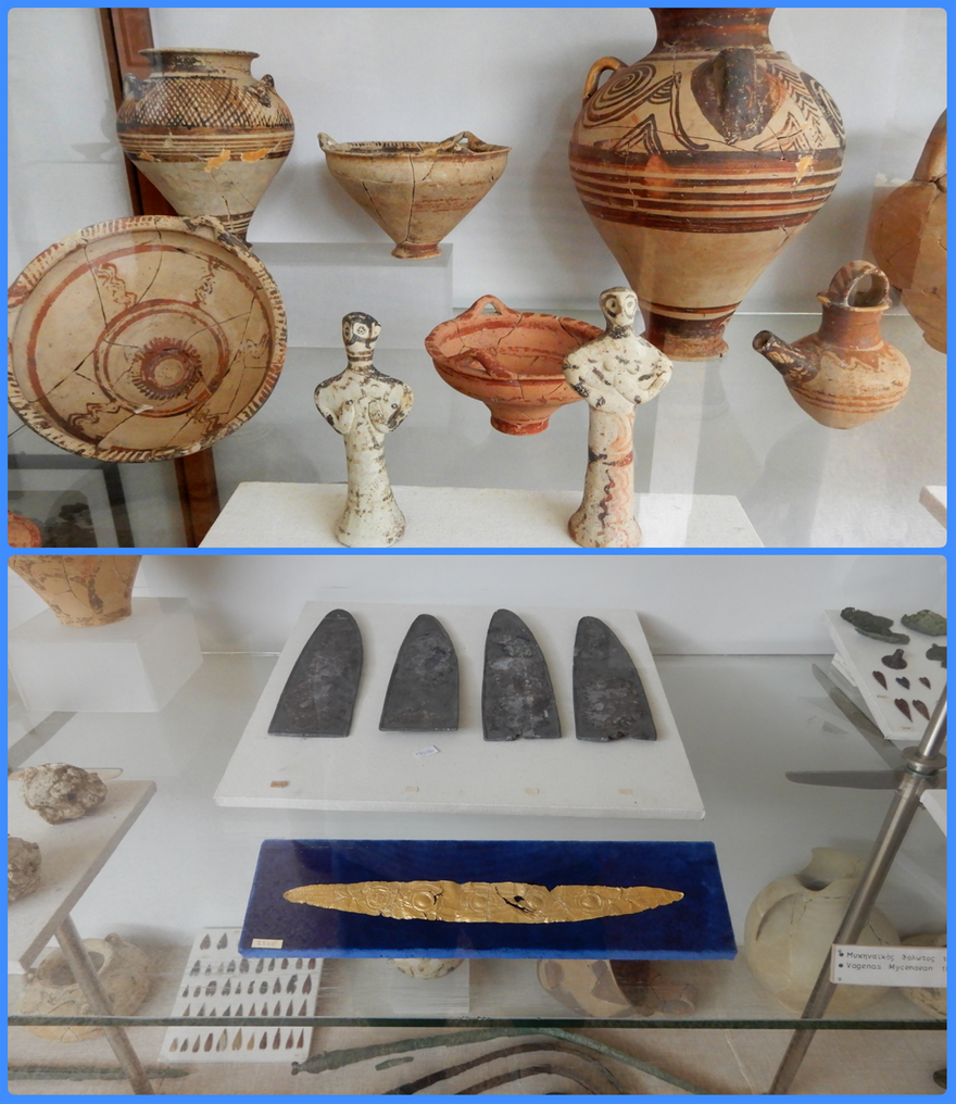 Exhibits at the Chora archeological museum.