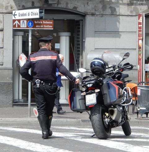 Carabiniero in the streets of Napoli.