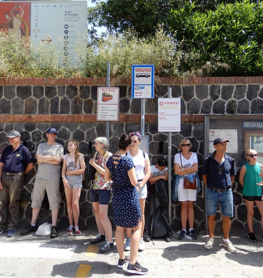 The bus station to Vesuvius is located just across the street of the Pompei Scalvi Station.  The trip to Vesuvius is much easier to be combined with a visit to Ercolano instead to Pompeii.