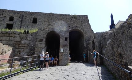 Porta Marina.  Our entrance point to the city of Pompeii.