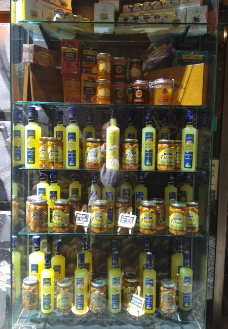 Limoncello is a popular liquer produced mainly in the area around Napoli.