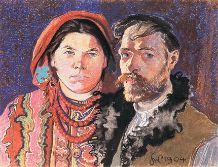 Self-portrait of Stanisław Wyspiański and his wife (1904).
