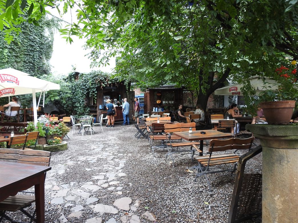Mleczarnia, neighborhood’s best beer garden.
