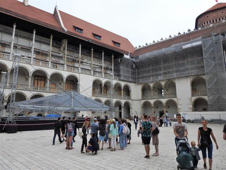 The courtyard of Wawel Castle.