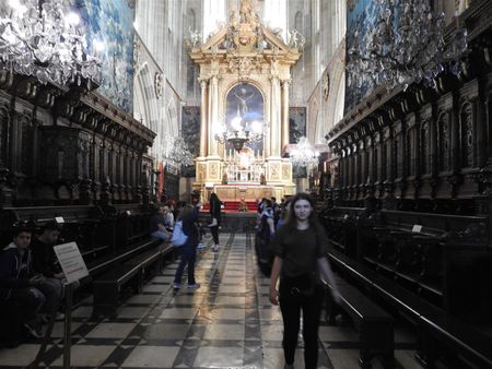 Inside the Wawel Cathedral (pictures are not allowd inside the Cathedral).