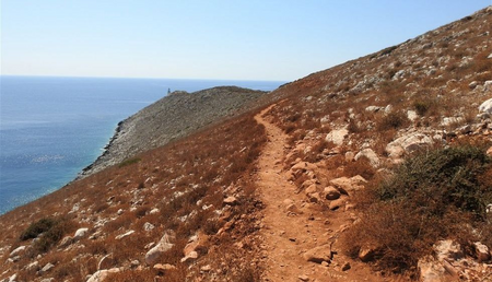 The last part of the path to the lighthouse.