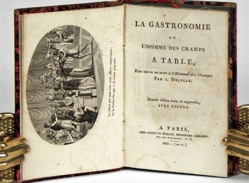 A 1803 edition of “Gastronomie ou l'homme des champs à table”.