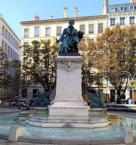André Marie Ampère monument.