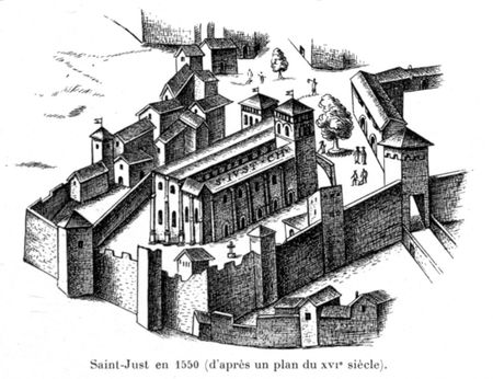 Basilica of Saint Justus in 1550.