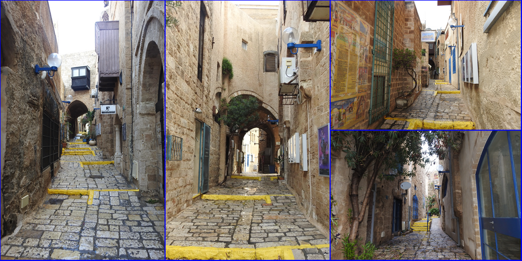 The narrow streets of Old Jaffa, south of Peak park.