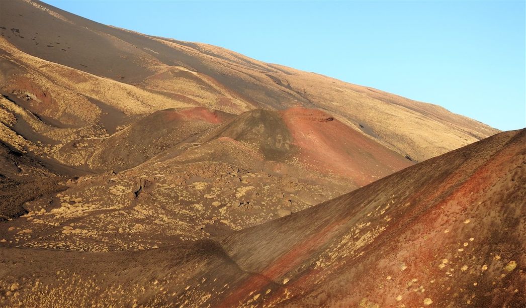 The astonishingly beautiful and diverse color palette of the volcano.