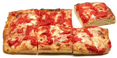 Traditional Sicilian pizza is often thick crusted and rectangular.