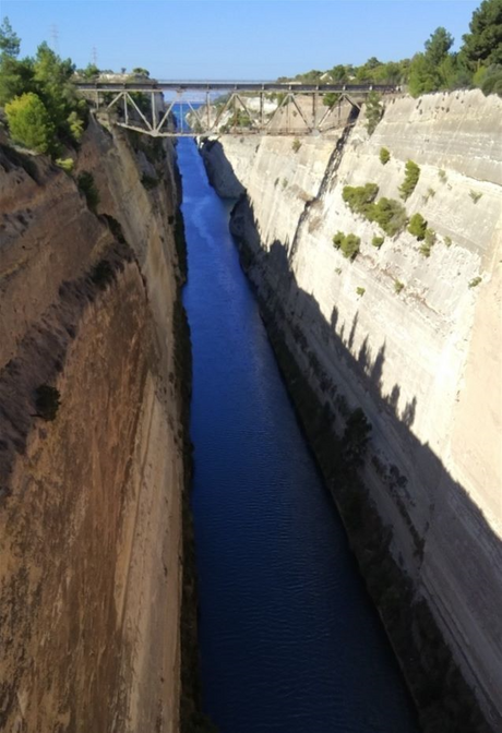 The Corinth Canal.
