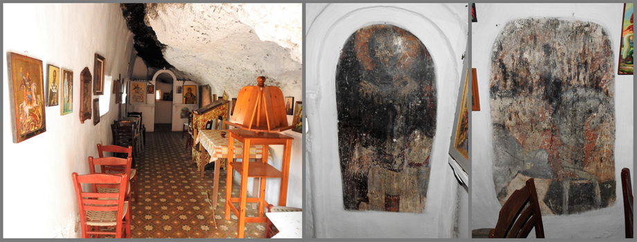 The interior of the chapel of Agios Georgios.