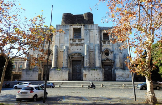 The facade of the church of San Nicolò l'Arena.