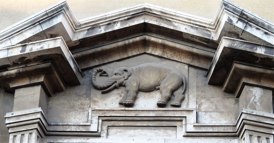 Detail from Palazzo degli Elefanti.