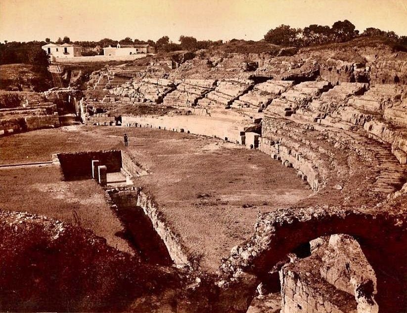 Picture of the Roman Amphitheater by Giorgio Sommer (circa 1880).