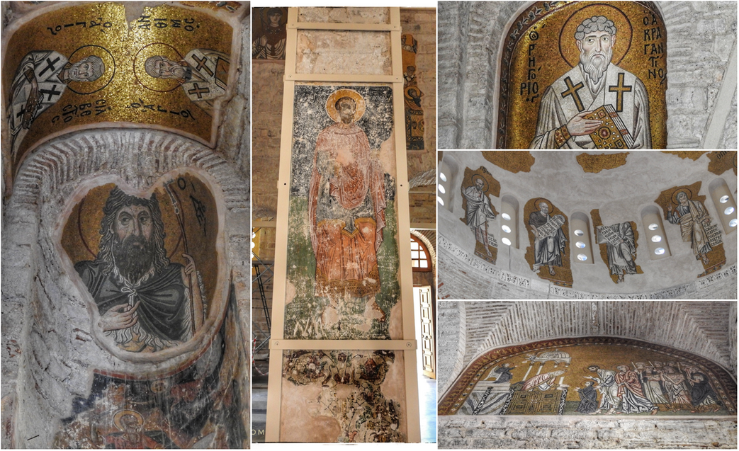 Mosaics and frescos of the catholicon.