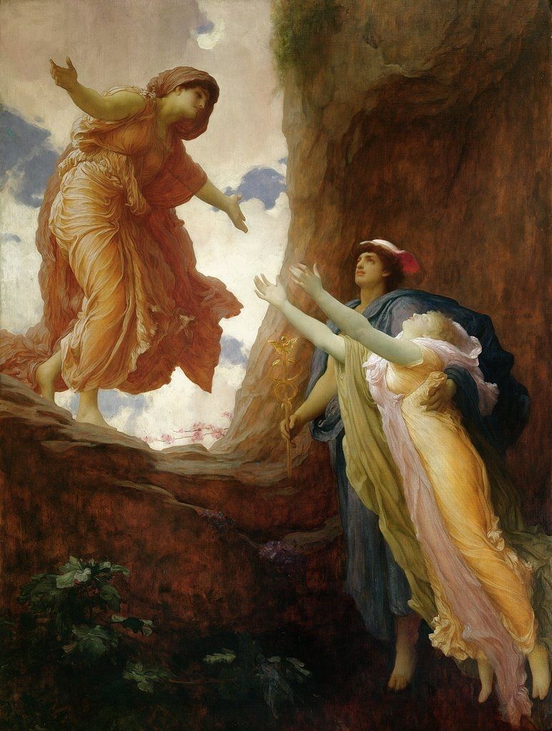 The return of Persephone, oil painting by Frederic Leighton (1891).