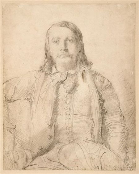 Portrait of Théophile Gautier by Théodore Chassériau.