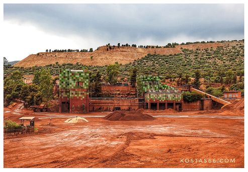 Bauxite mining at the south of Mount Parnassus (near Itea).