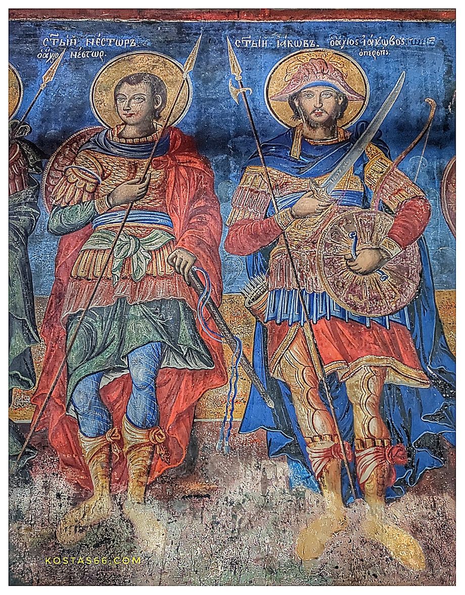 Frescos at the church of Holy Mother of God - Kamensko (Dimche Malenko street, near Piazza della Fontana).