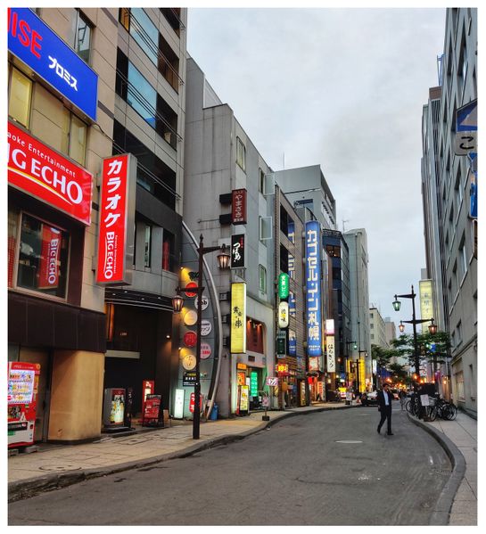 Typical Susukino street.