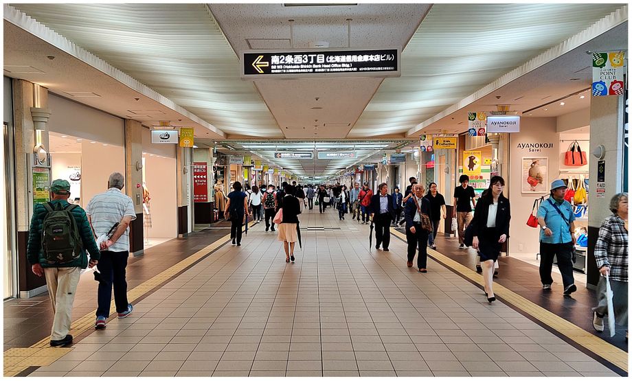 Underground shopping mall in Sapporo.