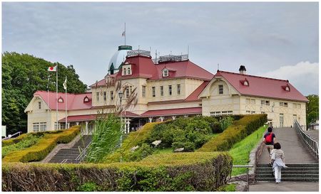 Sapporo Station: the entrance building of the Historical Village of Hokkaido.