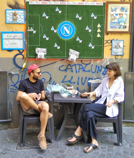 Outside Bar Nilo in Via San Biagio Dei Librai.