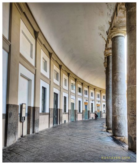The portico of basilica of San Francesco di Paola.