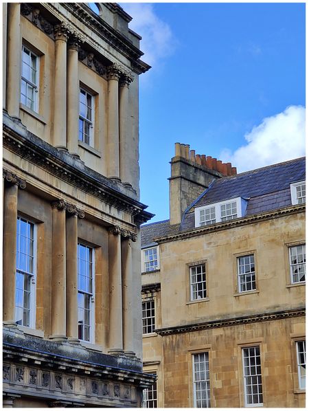 Typical Georgian architecture, crafted from Bath stone.