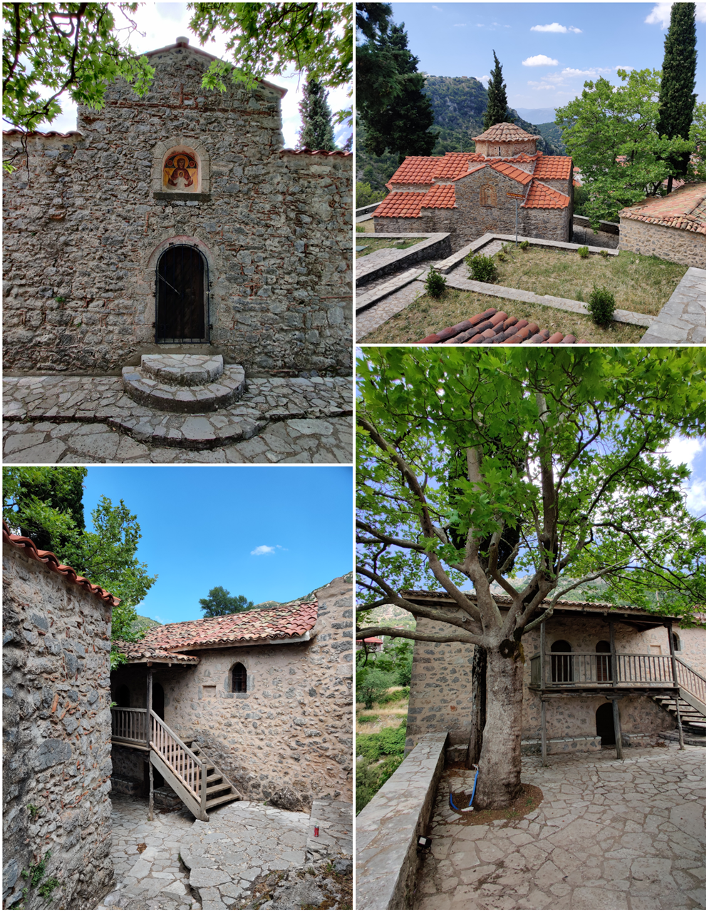 Stemnitsa. The monastery of the “Mother of God of the Life-giving Spring” (Ιερά Μονή Ζωοδόχου Πηγής).