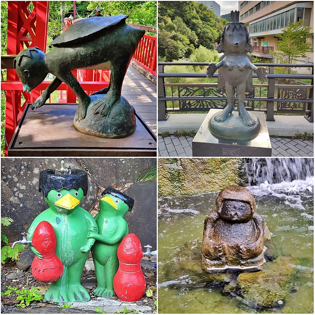 There are kappon statues all over the town of Jozankei Springs.