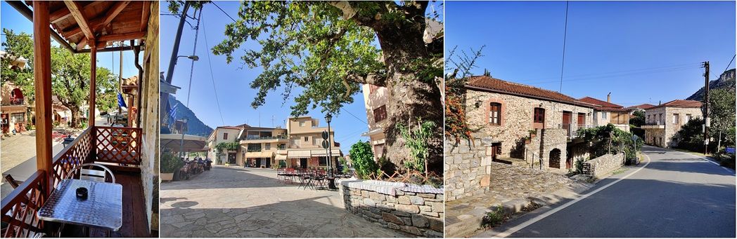 Mystras village. The balcony of 