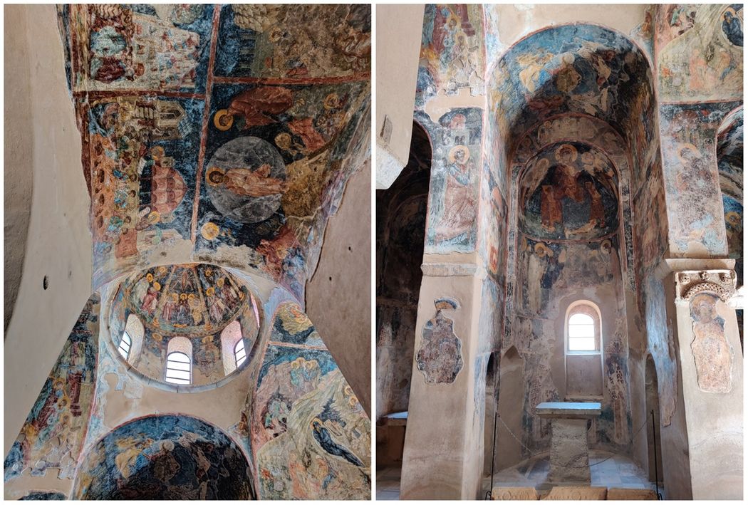 Frescoes in the katholikon of the Monastery of Panagia Pantanassa.