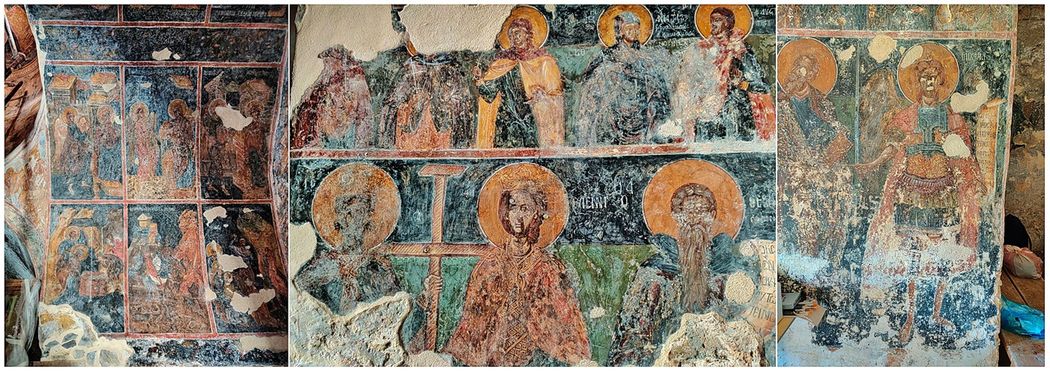 Frescoes at the katholikon of the 'Monastery of Saint Samouel'.