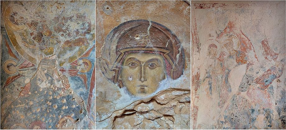Frescoes in Agios Nikitas church.