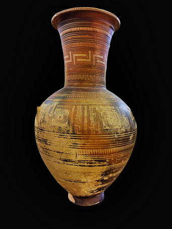 Belly-handled amphora. Anavyssos, 8th century B.C.